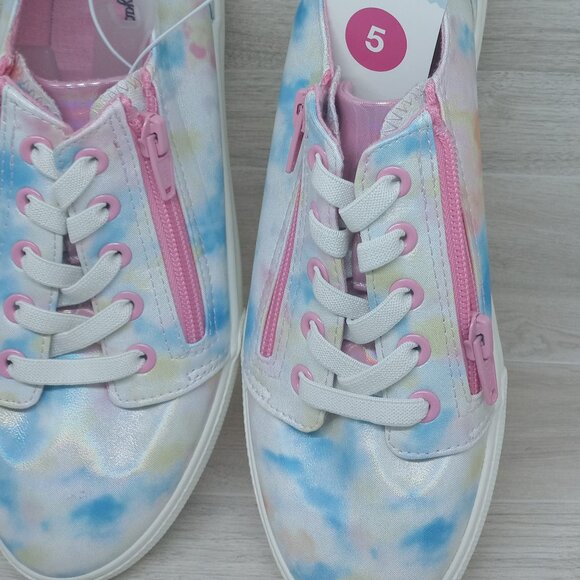 Cat & Jack Big Kids Girls' Lucian Two Zip Casual Sneakers Size 5 - Picture 8 of 10